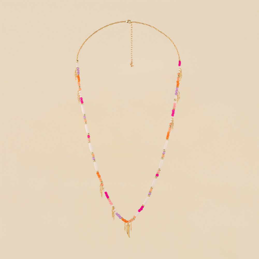 Long necklace RODEO - Multicolor / Gold - All jewellery  | Agatha