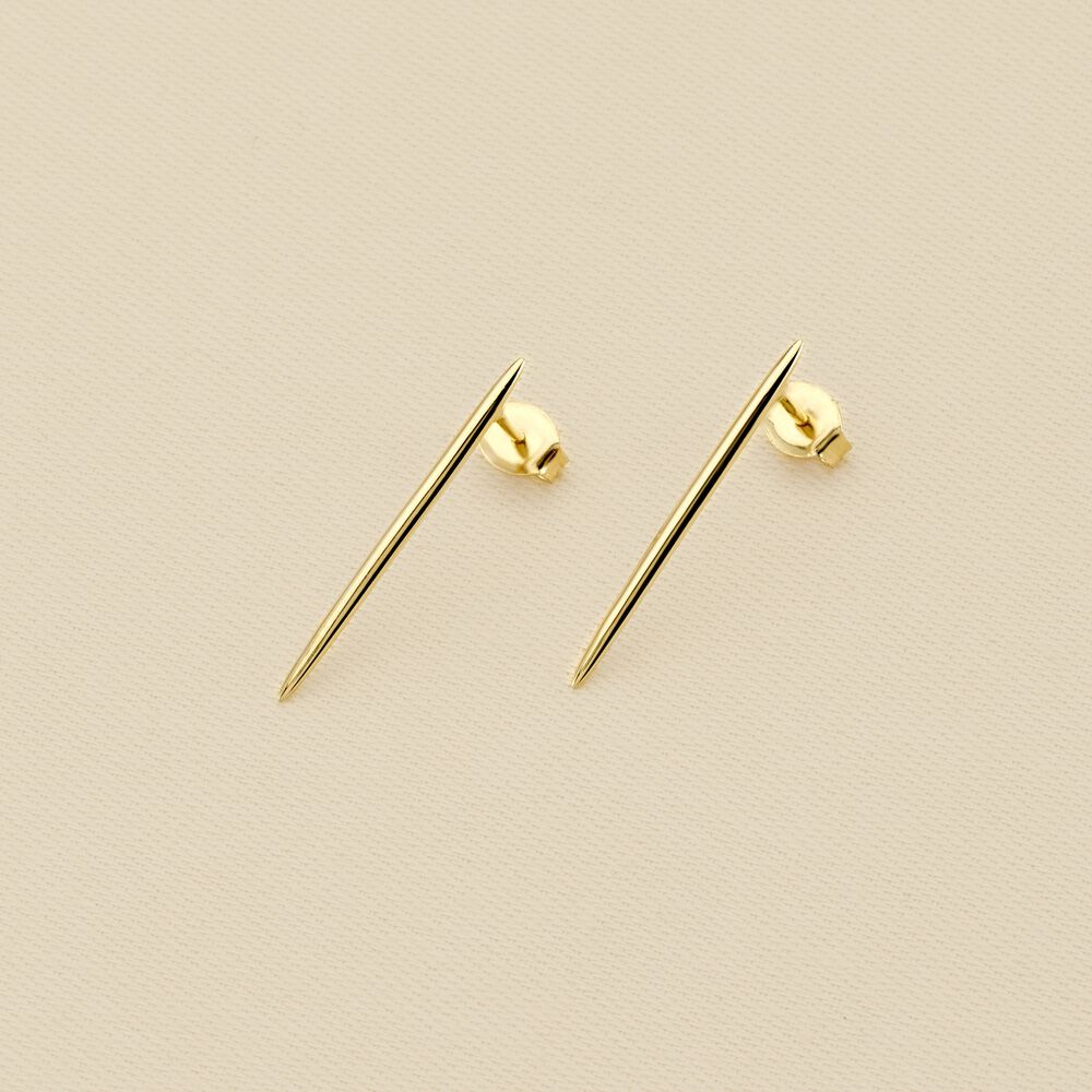 Long earrings RADIEUX - Golden - All jewellery  | Agatha