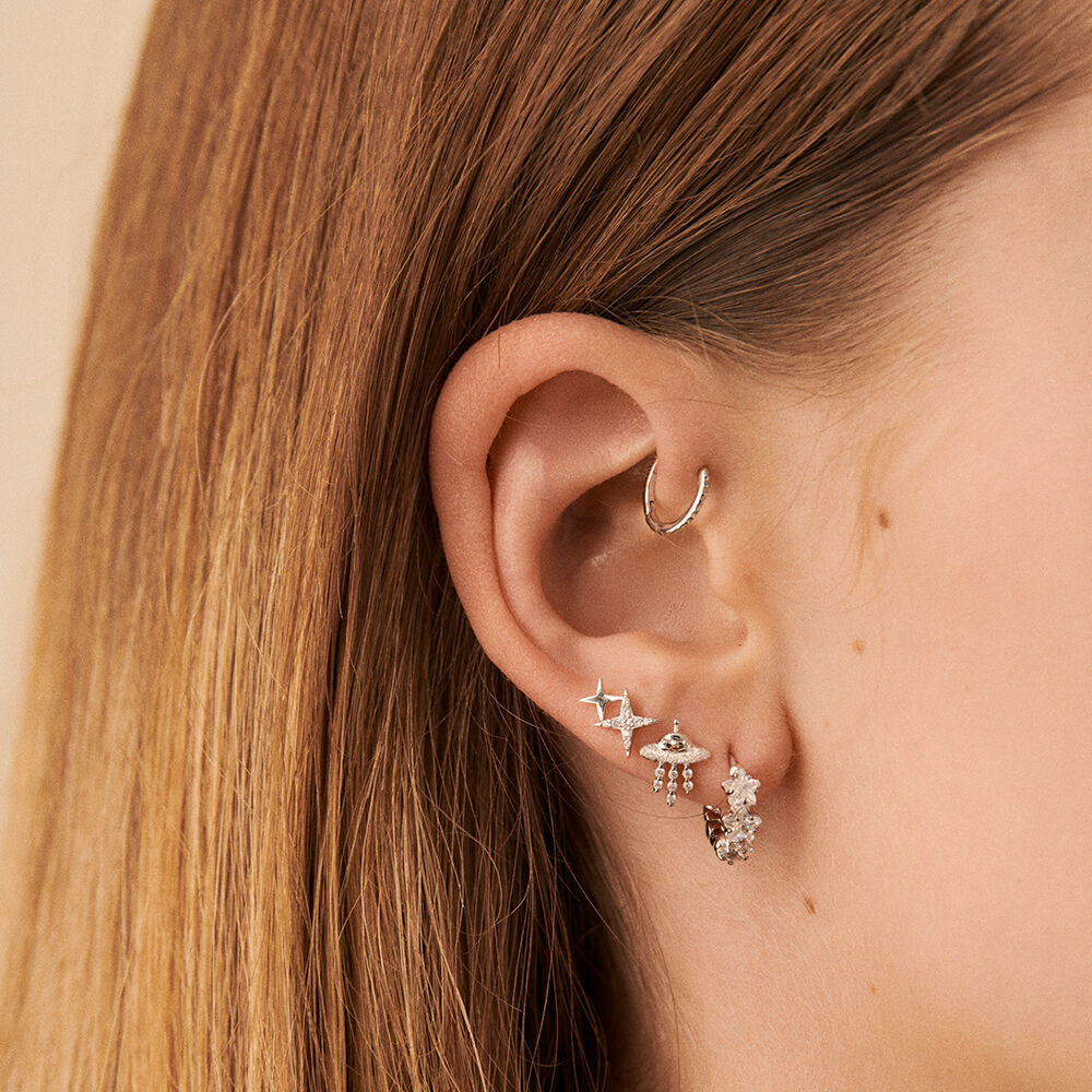 Piercing stud SPACEAGE - Crystal / Silver - All jewellery  | Agatha