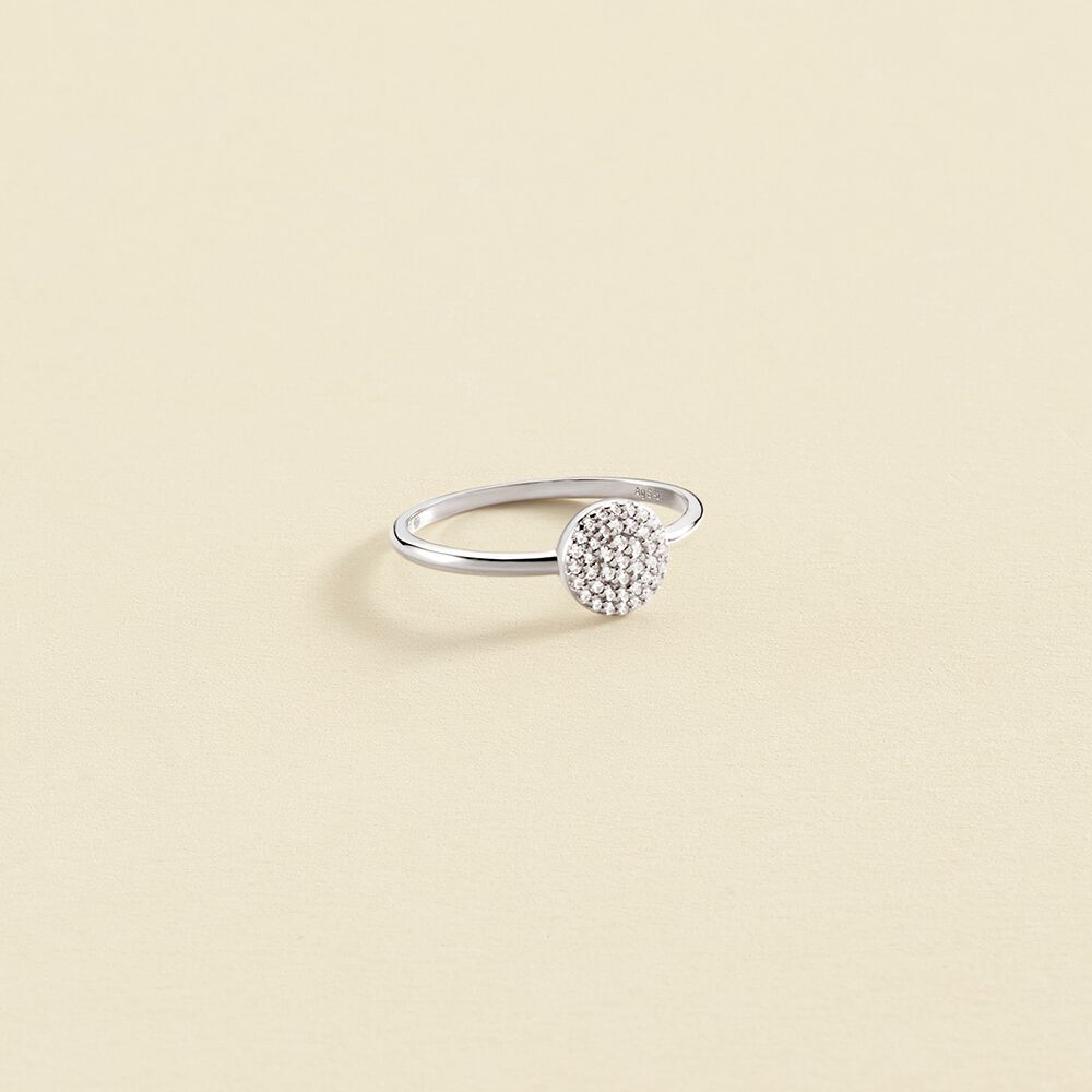 Thin ring CRISTAL - Crystal / Silver - All jewellery  | Agatha