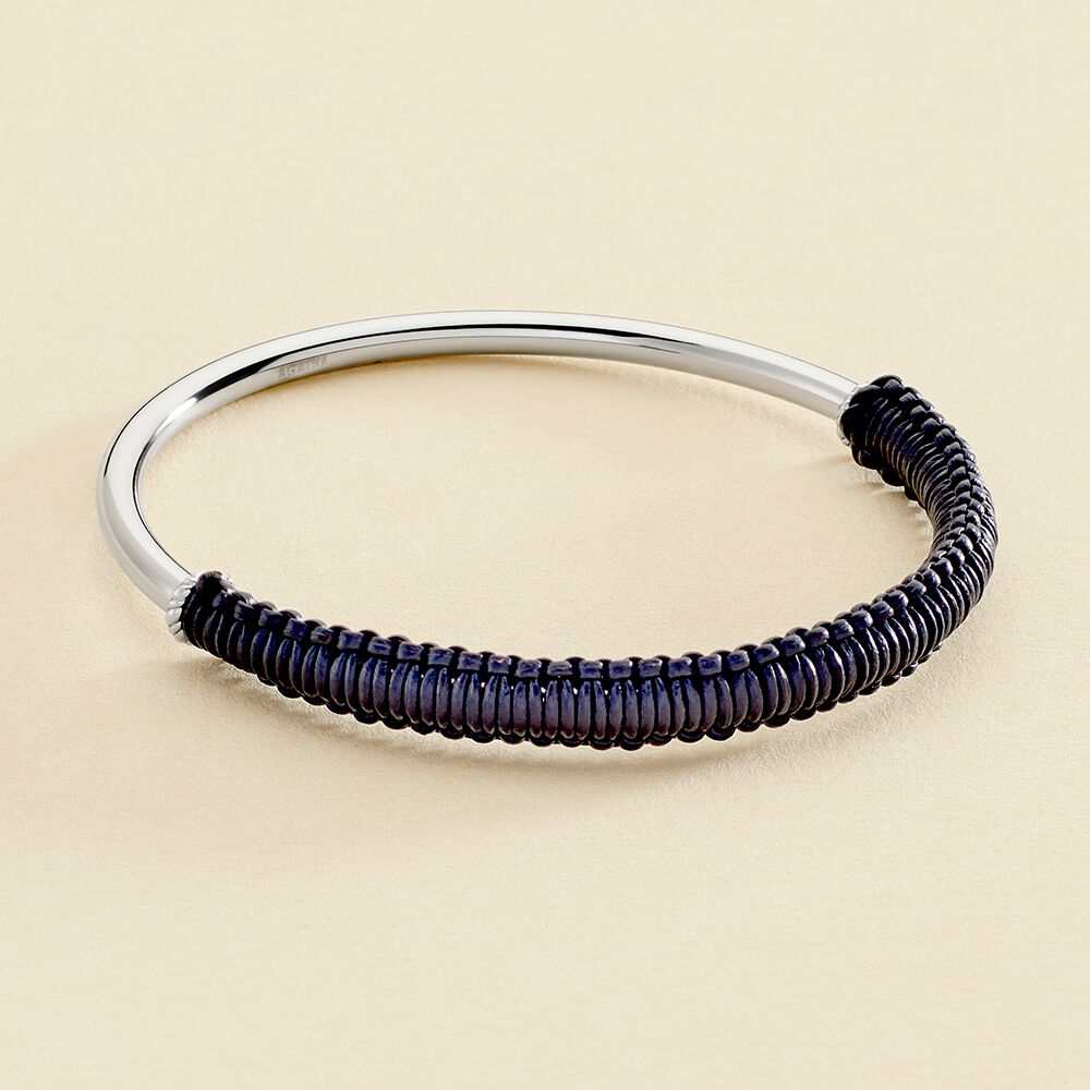 Bangle TWIGGY - Silver / Dark Blue - All jewellery  | Agatha