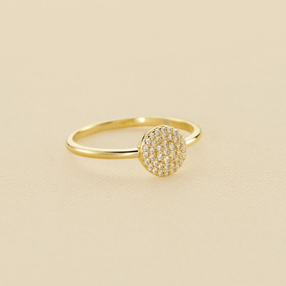 Thin ring CRISTAL - Crystal / Golden - All jewellery  | Agatha