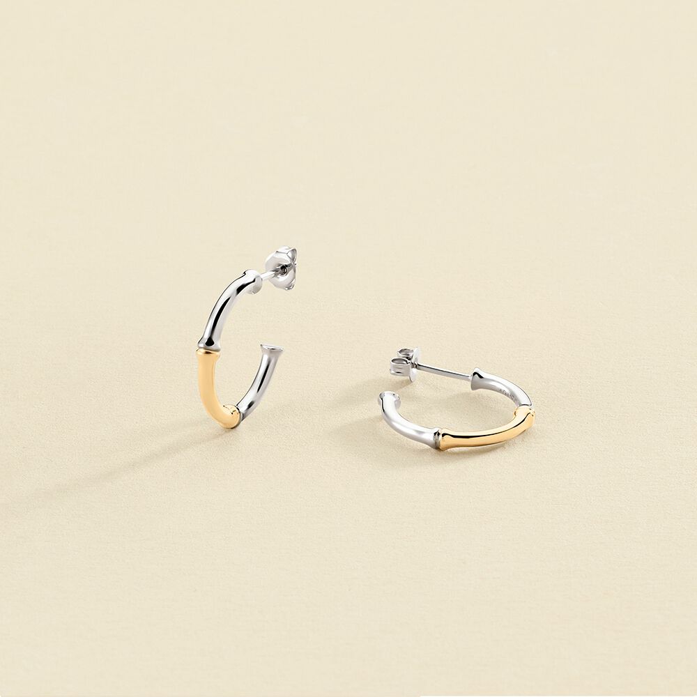 Hoops BAMBOO - Silver / Gold - All jewellery  | Agatha