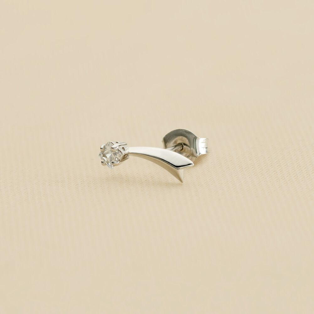 Piercing stud FILANTE - Crystal / Silver - All jewellery  | Agatha