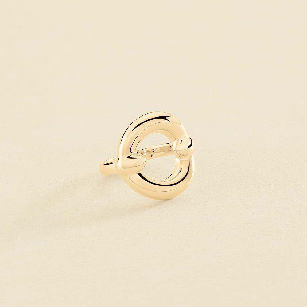 Large ring INES - Golden - Jewelry  | Agatha