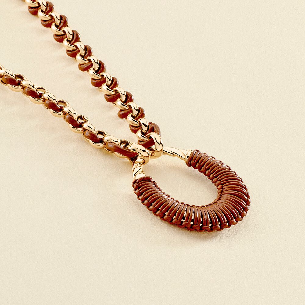 Long necklace TWIGGY - gold / camel - All jewellery  | Agatha